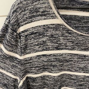 Banana Republic Navy and White Striped Top